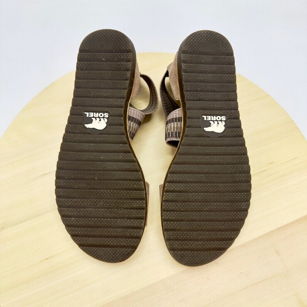 Sorel Ash Brown Ella Suede Leather Strappy Open Toe Flat Sandals Size 5.5 NEW! - Picture 6 of 8